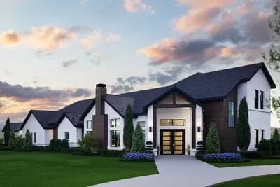 Two-Story Contemporary Home Plan with Game Room and Loft - 4663 Sq Ft