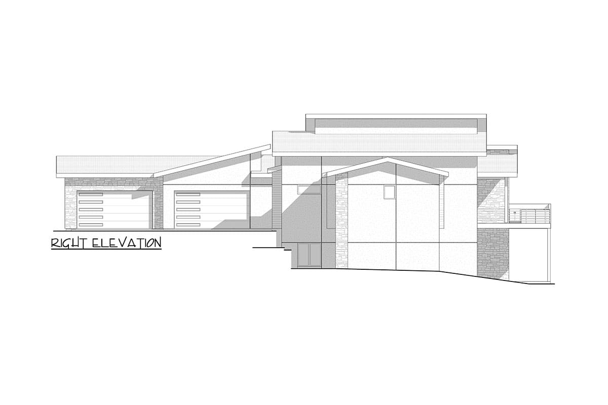 Plan 520010RKY: Modern Mountain House Plan with Vaulted Open Floor Plan and Expansion Below - 2613 Sq Ft - Image #5 - Contemporary, Mountain, Northwest