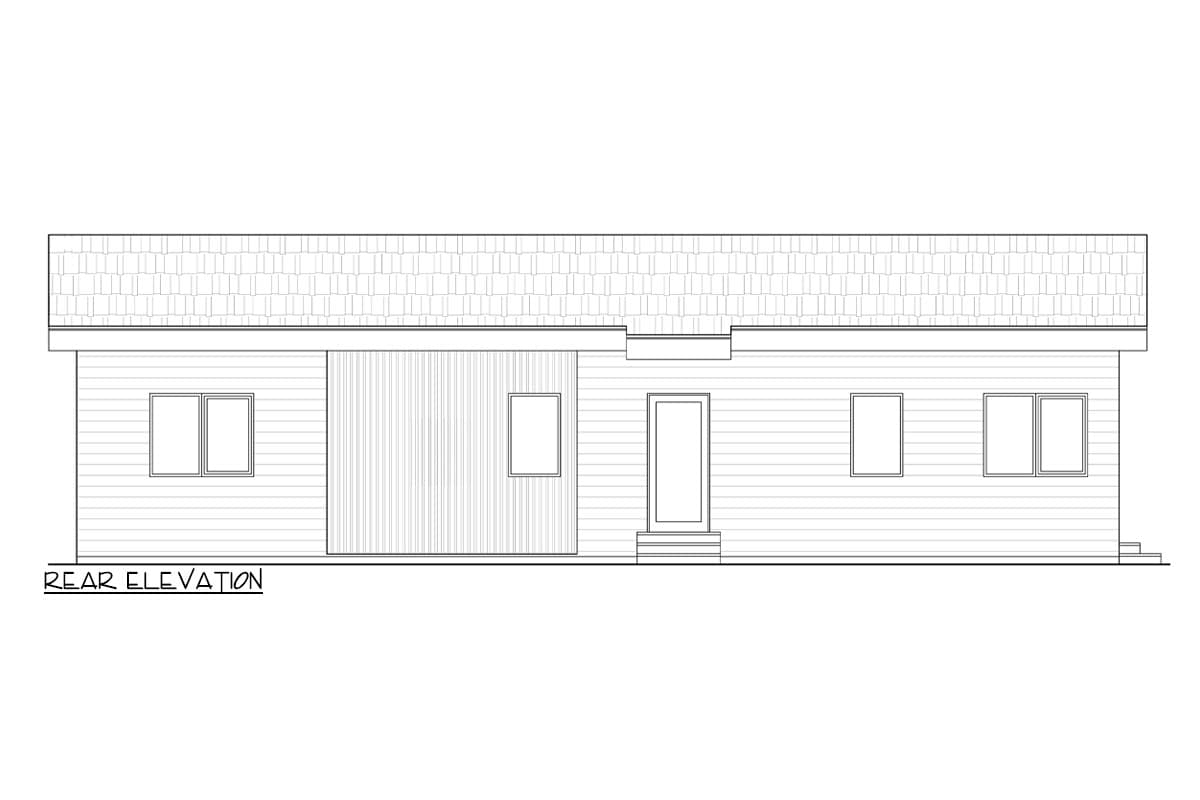 Plan 520012RKY: Contemporary Cabin with an Industrial Edge and Outdoor Living Space - 644 Sq Ft - Image #4 - Cabin, Contemporary, Cottage, Ranch, Scandinavian