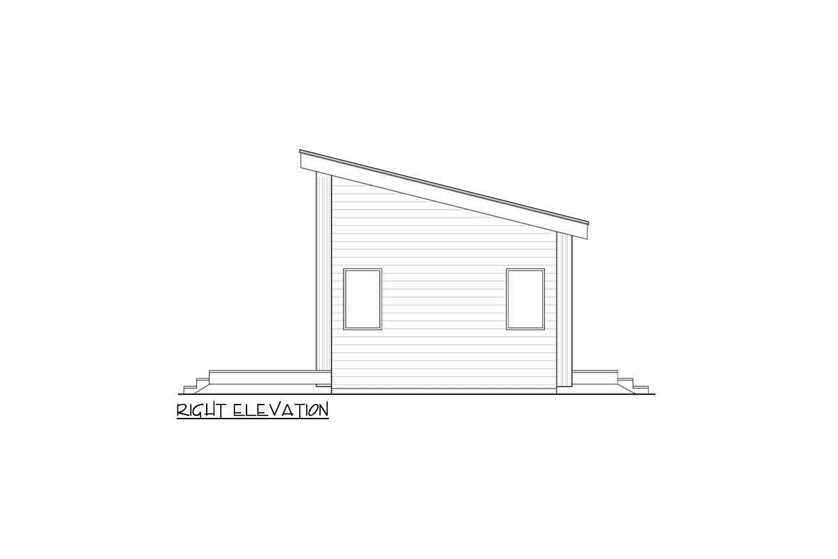 Plan 520012RKY: Contemporary Cabin with an Industrial Edge and Outdoor Living Space - 644 Sq Ft - Image #5 - Cabin, Contemporary, Cottage, Ranch, Scandinavian