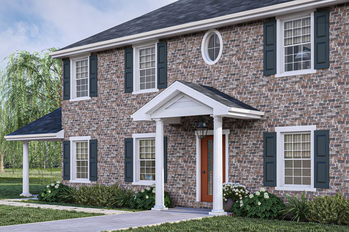 Plan 623374DJ: 2-Bed Colonial Style Home Plan with Two Story Great Room and Loft - 1695 Sq Ft - Image #6 - Colonial, Traditional