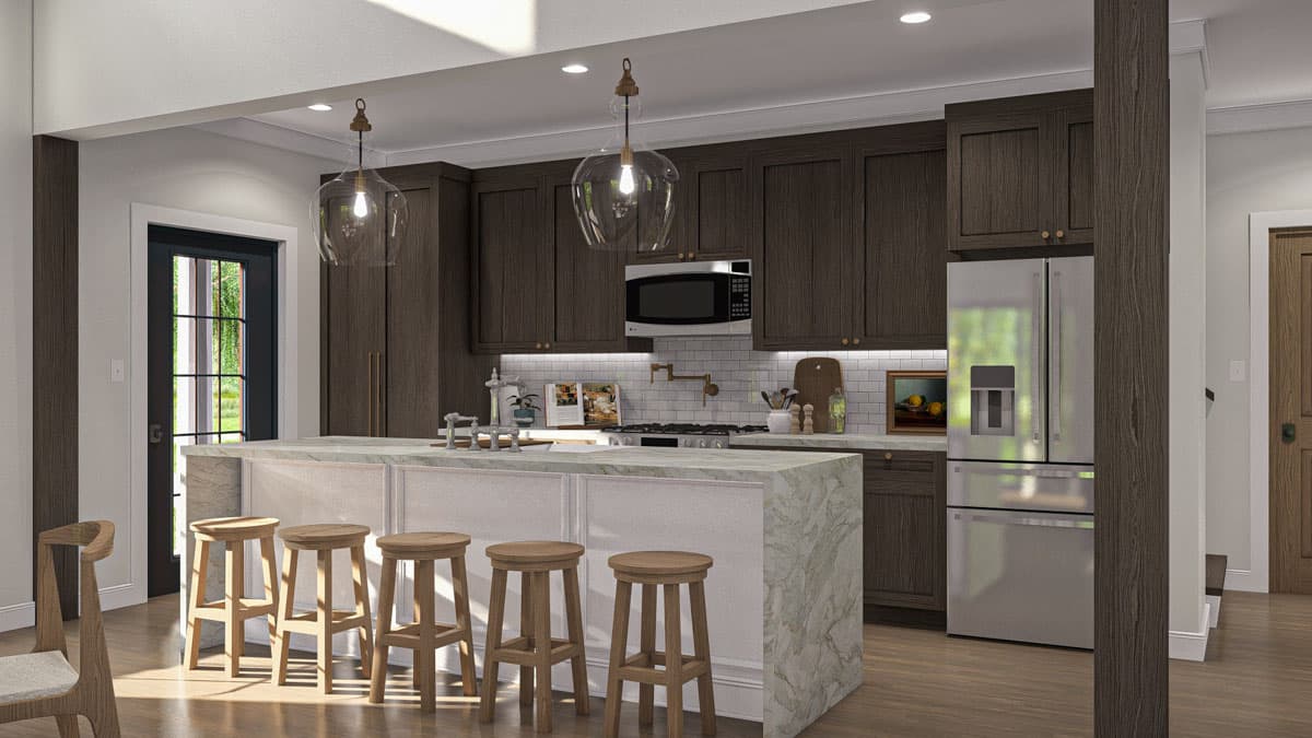 Plan 623374DJ: 2-Bed Colonial Style Home Plan with Two Story Great Room and Loft - 1695 Sq Ft - Image #12 - Colonial, Traditional