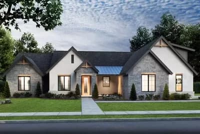 4-Bed Transitional House Plan with Bonus Room and Breakfast Nook - 2362 Sq Ft
