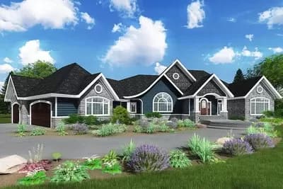 4-Bed Traditional Home Plan with Formal Dining Room and U-Shape Kitchen - 4764 Sq Ft