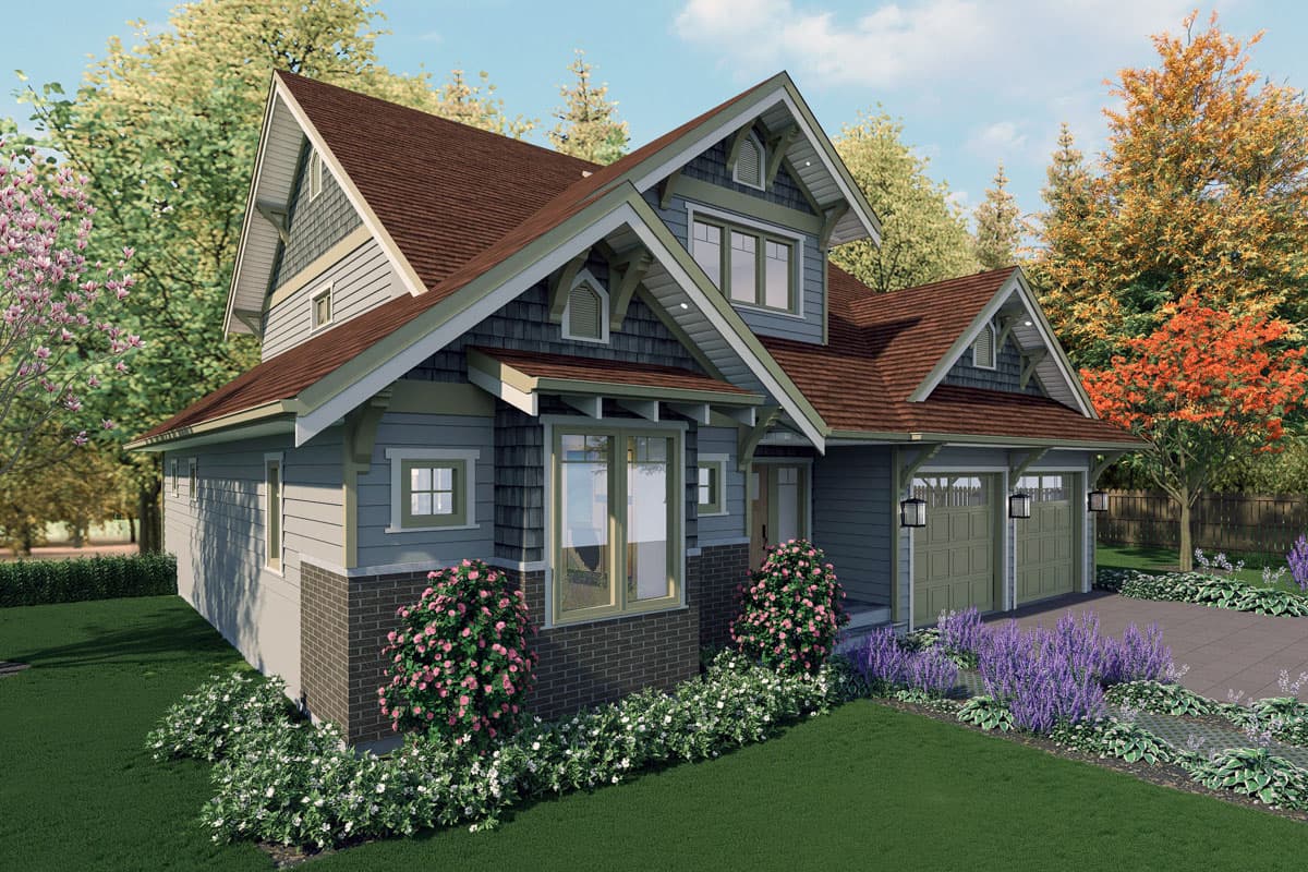 Plan 147011RML: Two-Story Traditional Craftsman with Den and Outdoor Rear - 2559 Sq Ft - Image #10 - Craftsman, Rustic, Traditional
