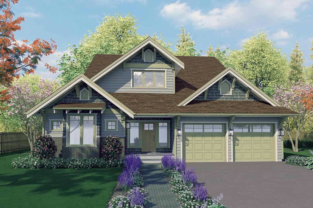 Plan 147011RML: Two-Story Traditional Craftsman with Den and Outdoor Rear - 2559 Sq Ft - Image #9 - Craftsman, Rustic, Traditional