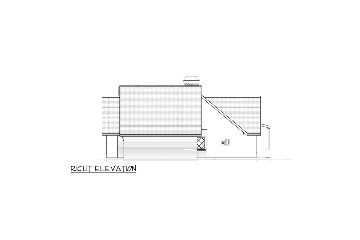 Plan 744511ABR: 3-Bed Contemporary Tudor Cottage House Plan with Detached Garage - 1614 Sq Ft - Image #11 - Cottage, European, Southern, Southern Traditional, Tudor