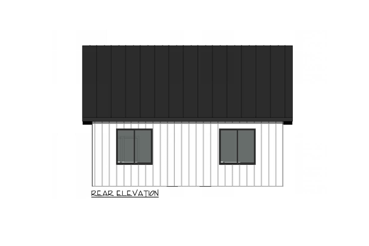 Plan 420150WNT: Under 1000 Square Foot ADU Farmhouse Cottage with 2 Beds - Image #4 - Cottage, Country, Farmhouse, Modern Farmhouse