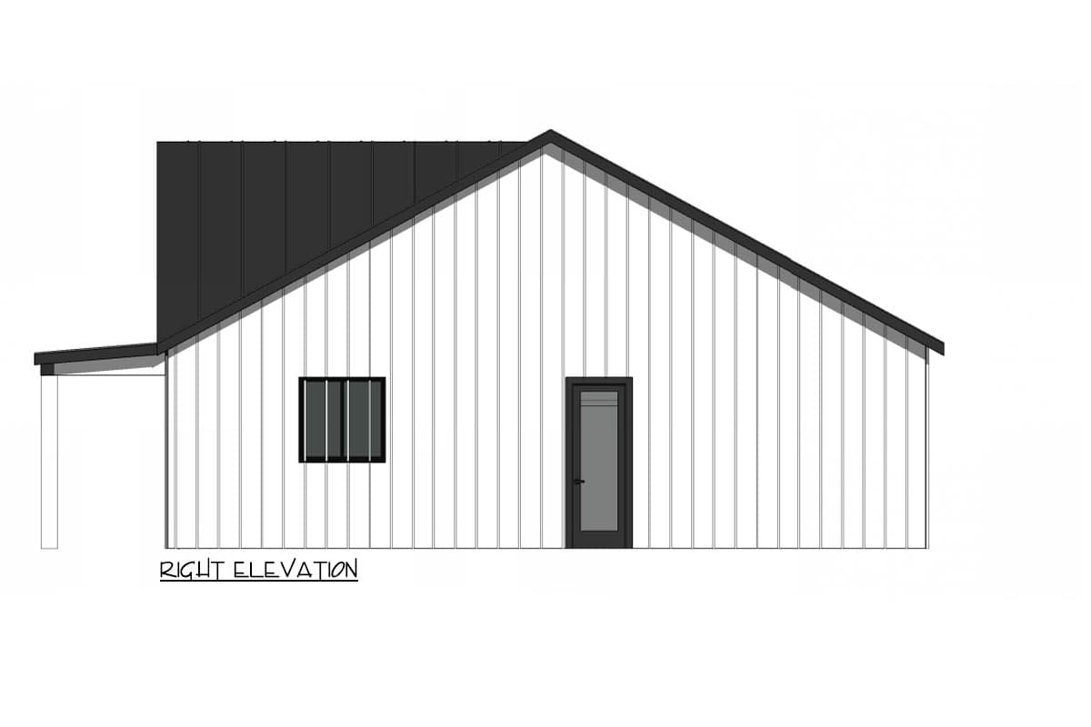 Plan 420150WNT: Under 1000 Square Foot ADU Farmhouse Cottage with 2 Beds - Image #5 - Cottage, Country, Farmhouse, Modern Farmhouse