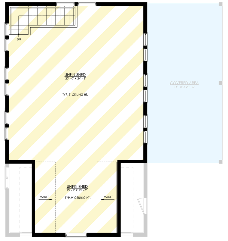 Plan 270103AF: 2-Bed European-Style Carriage House with Carport - 1139 Sq Ft - Floor Plan - Optional Second Floor Storage Loft - Carriage, French Country