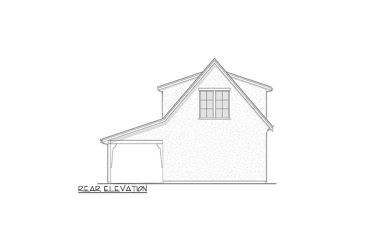 Plan 270103AF: 2-Bed European-Style Carriage House with Carport - 1139 Sq Ft - Image #10 - Carriage, French Country