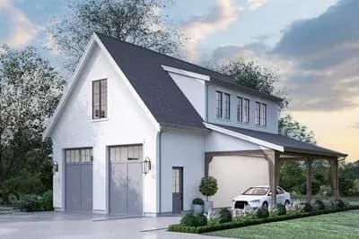 2-Bed European-Style Carriage House with Carport - 1139 Sq Ft
