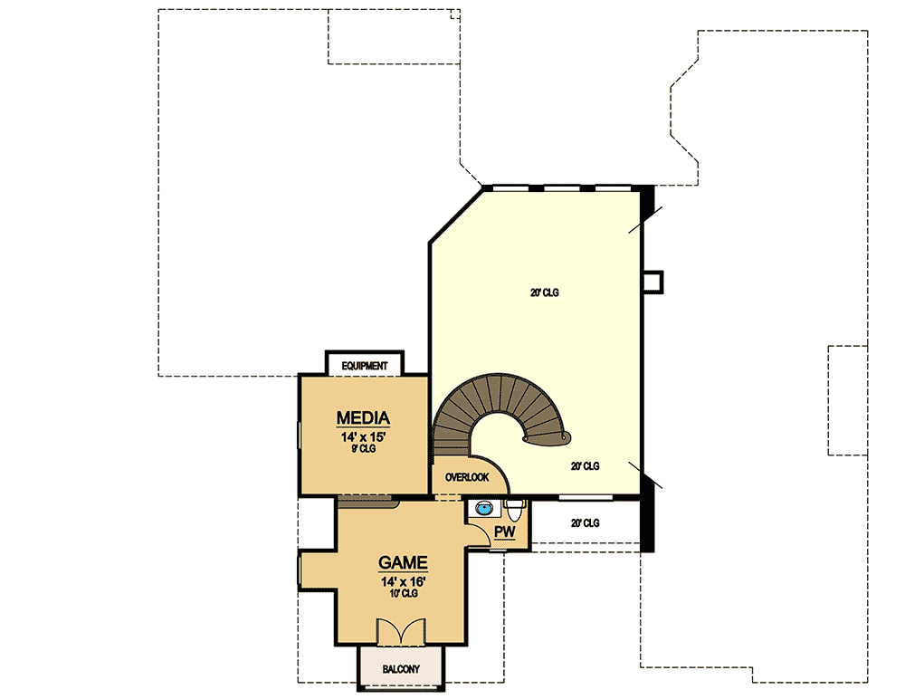 Plan 36326TX: Front Entry Courtyard - Floor Plan - 2nd Floor - European, Traditional