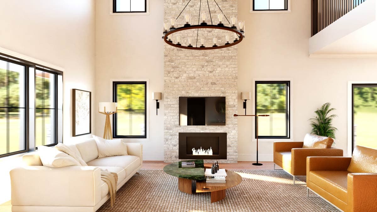 Plan 135256GRA: 4-Bed Barndominium with Two-Story Great Room and Event Space - 4013 Sq Ft - Image #8 - Barndominium, Country, Craftsman