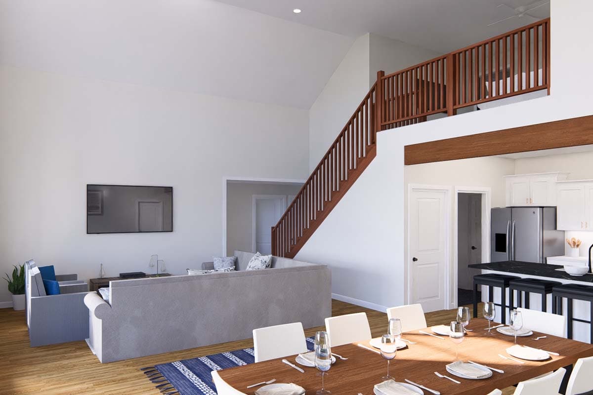 Plan 52356WM: Barndominium-Style Modern Farmhouse with 4-Bedrooms and Loft - 2228 Sq Ft - Image #9 - Barndominium, Cottage, Country, Farmhouse, Modern Farmhouse