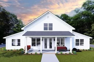 Barndominium-Style Modern Farmhouse with 4-Bedrooms and Loft - 2228 Sq Ft