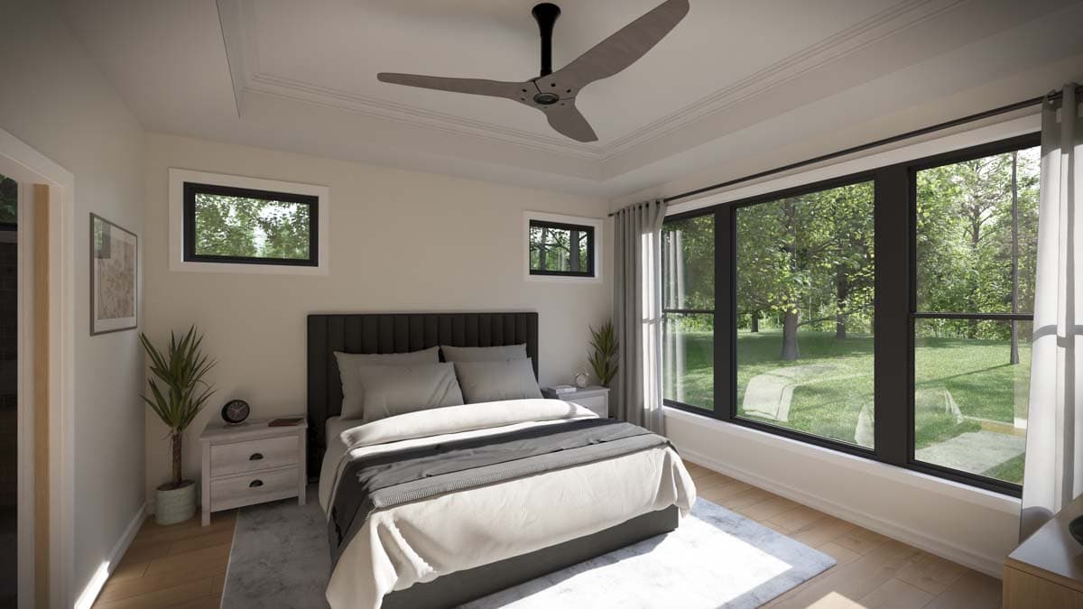 Plan 911040JVD: 3-Bed Modern Farmhouse Plan with Home Office and Barndominium Wtyle Garage - 2796 Sq Ft - Image #6 - Barndominium, Modern Farmhouse, New American, Traditional