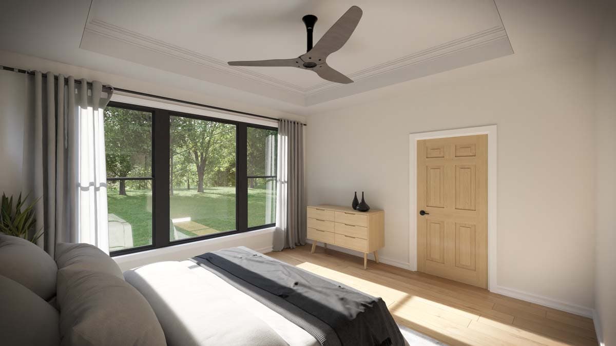 Plan 911040JVD: 3-Bed Modern Farmhouse Plan with Home Office and Barndominium Wtyle Garage - 2796 Sq Ft - Image #7 - Barndominium, Modern Farmhouse, New American, Traditional