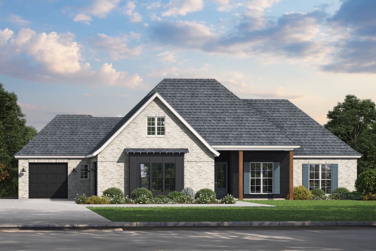 Plan 185015PHD: 4-Bed Transitional Home Plan with Split Beds and 3-Car Garage - 2143 Sq Ft - Image #22 - Acadian, Ranch