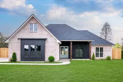4-Bed Transitional Home Plan with Split Beds and 3-Car Garage - 2143 Sq Ft