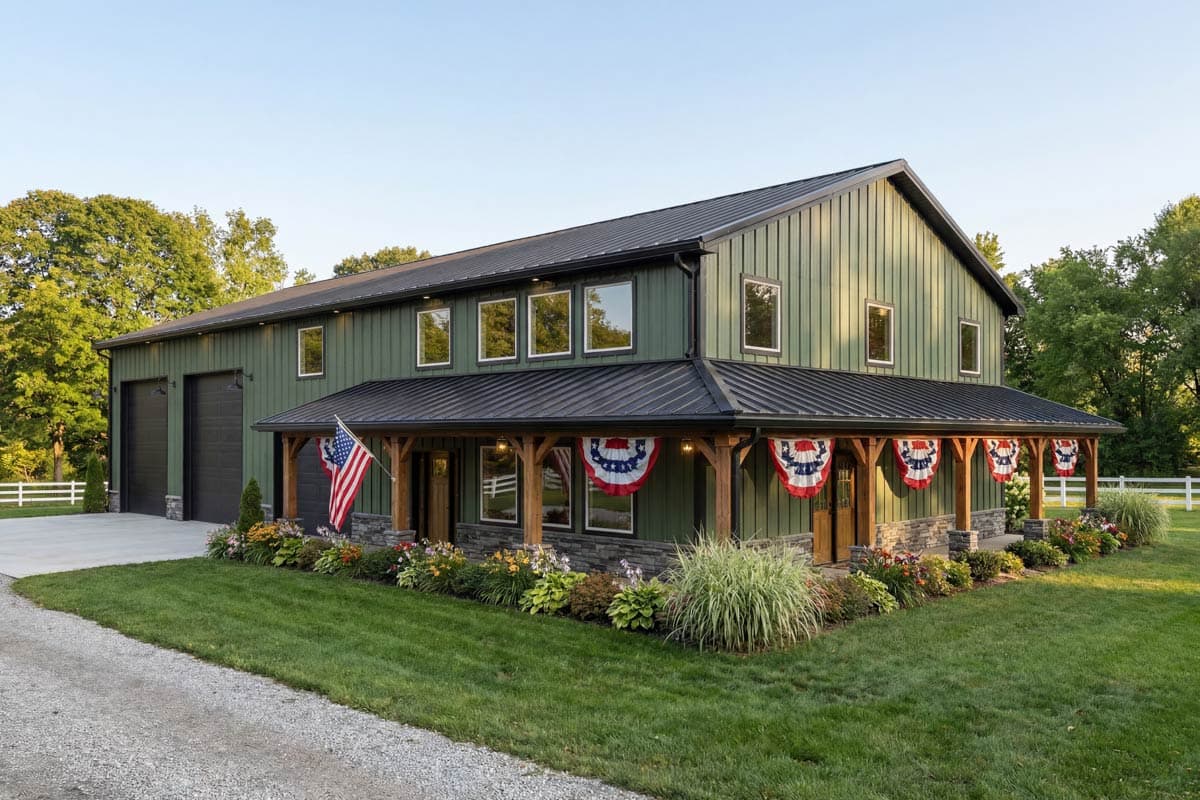 Plan 225003RBS: 3-Bed Barndominium-Style Farmhouse Plan with Bonus Room and Workshop Garage - 3188 Sq Ft - Image #11 - Barndominium, Country, Farmhouse
