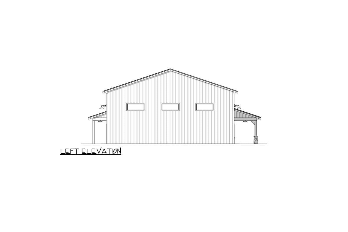 Plan 225003RBS: 3-Bed Barndominium-Style Farmhouse Plan with Bonus Room and Workshop Garage - 3188 Sq Ft - Image #8 - Barndominium, Country, Farmhouse