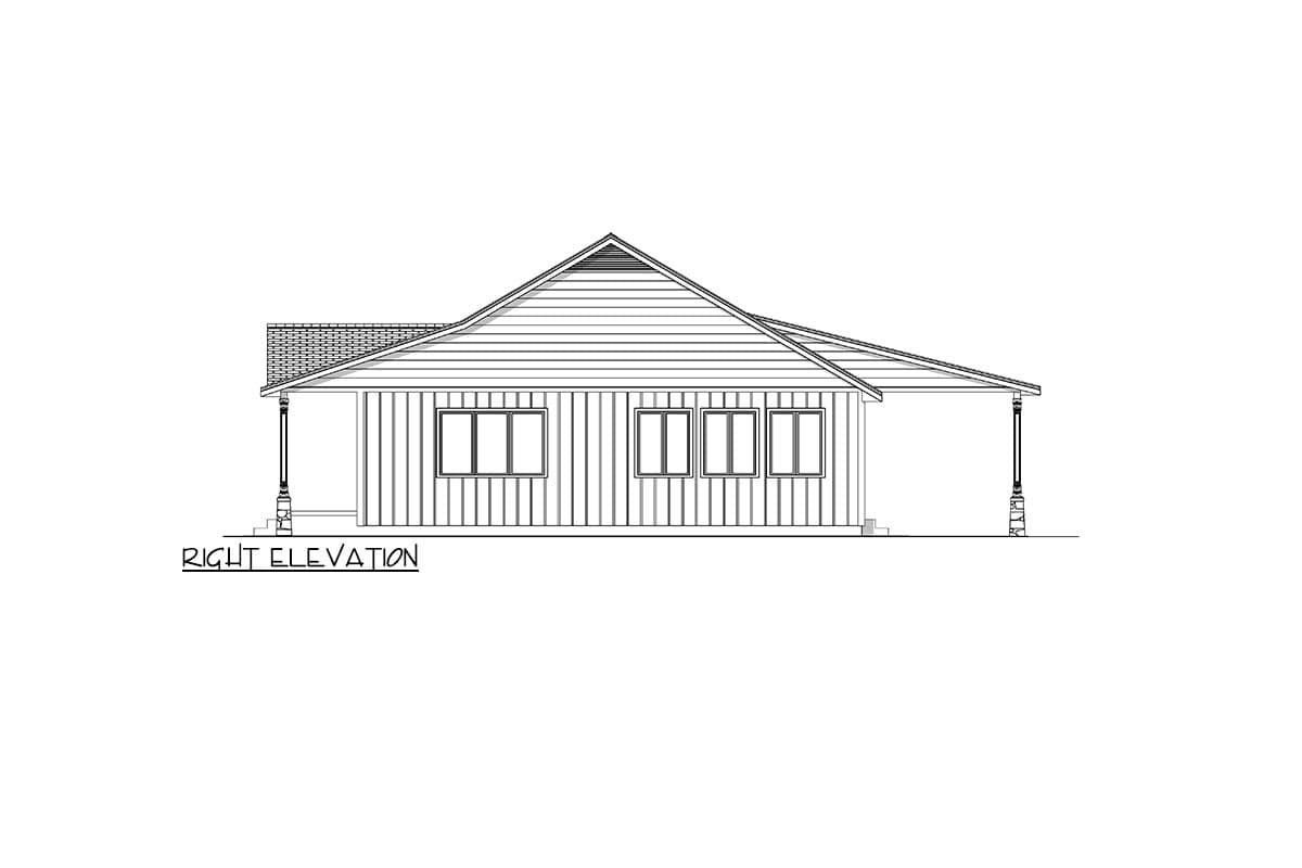 Plan 225009RBS: 1805 Sq Ft Country Barndominium House Plan with 1235 Sq Ft 3-Car Garage - Image #8 - Barndominium, Country, Southern, Traditional