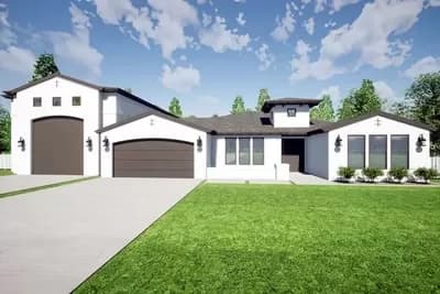 2-Bed Southwest Home Plan that has an Oversized Garage With Split Level Loft - 2778 Sq Ft