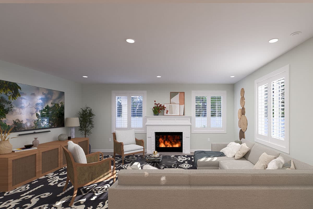 Plan 61513UT: Two-Story Traditional Home Plan with Family Room and Upstairs Loft Above - 2587 Sq Ft - Image #11 - New American, Traditional