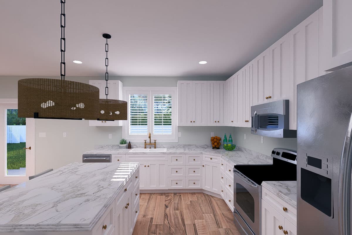 Plan 61513UT: Two-Story Traditional Home Plan with Family Room and Upstairs Loft Above - 2587 Sq Ft - Image #17 - New American, Traditional