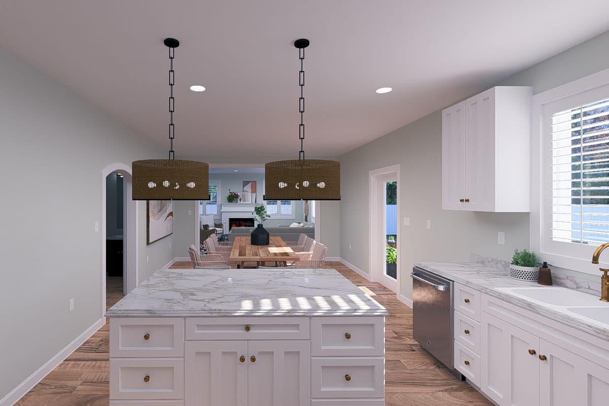 Plan 61513UT: Two-Story Traditional Home Plan with Family Room and Upstairs Loft Above - 2587 Sq Ft - Image #18 - New American, Traditional