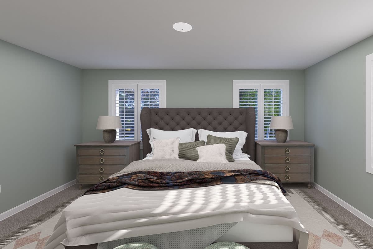 Plan 61513UT: Two-Story Traditional Home Plan with Family Room and Upstairs Loft Above - 2587 Sq Ft - Image #20 - New American, Traditional