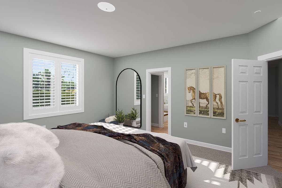 Plan 61513UT: Two-Story Traditional Home Plan with Family Room and Upstairs Loft Above - 2587 Sq Ft - Image #21 - New American, Traditional