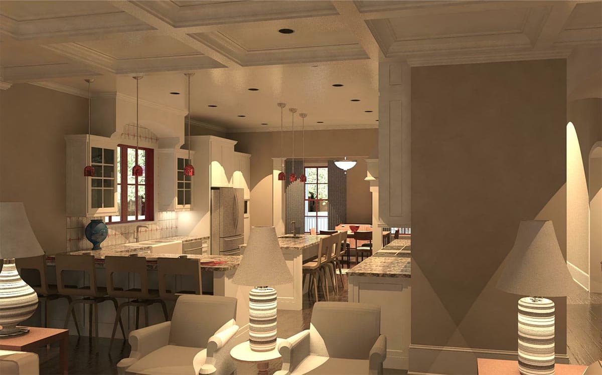 Plan 360120DK: 4-Bed Country House Plan with Optionally Finished Lower Level - 3521 Sq Ft  - Image #5 - Country, Southern, Traditional