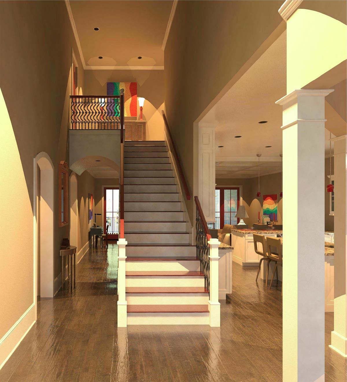 Plan 360120DK: 4-Bed Country House Plan with Optionally Finished Lower Level - 3521 Sq Ft  - Image #8 - Country, Southern, Traditional