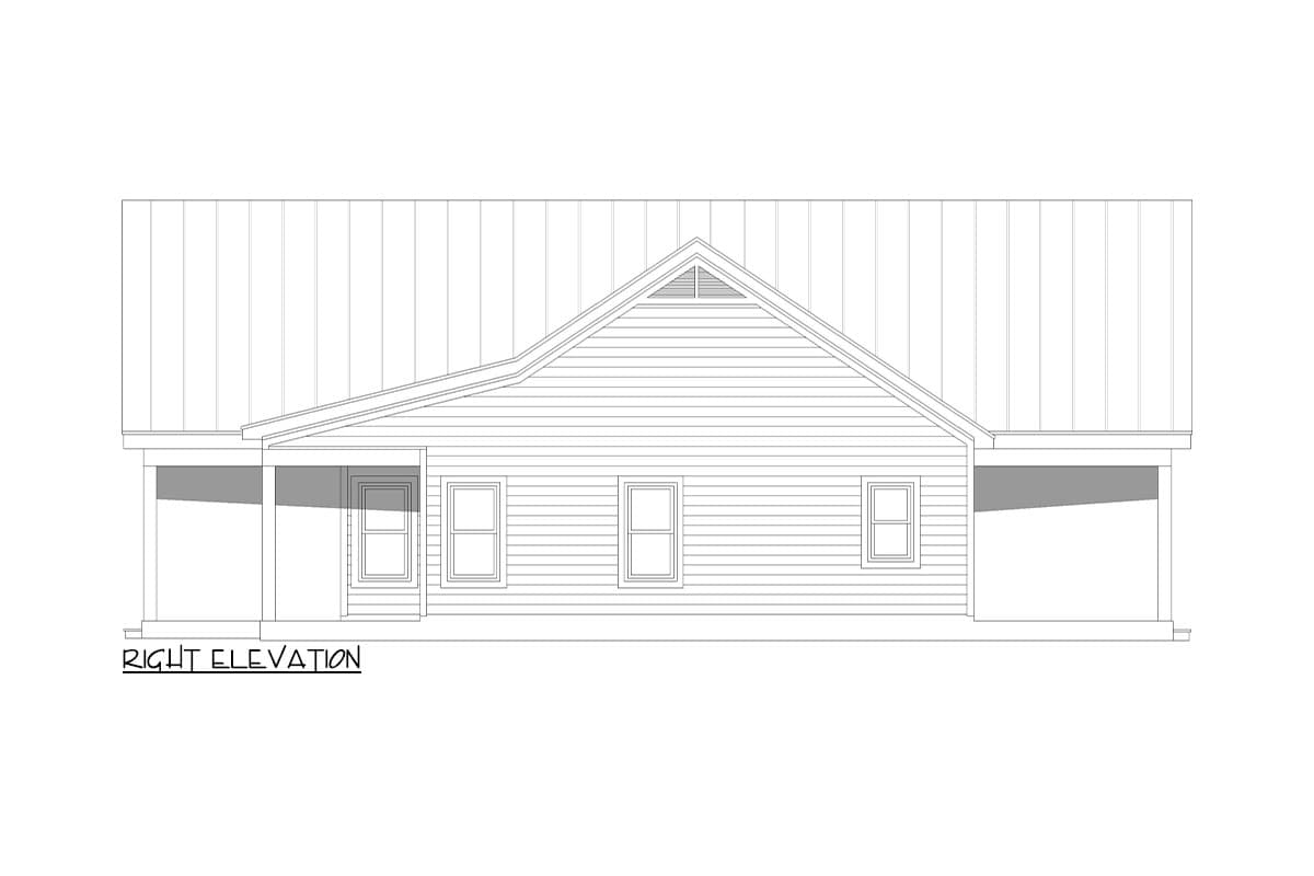 Plan 680359VR: 2-Bed Lake House plan with Vaulted Great Room - 1485 Sq Ft - Image #5 - Craftsman, Mountain, Ranch