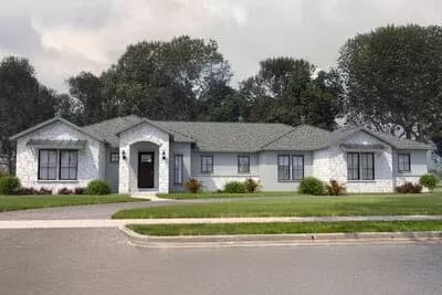 3-Bedroom Ranch House Plan with Study or Library - 3122 Sq Ft