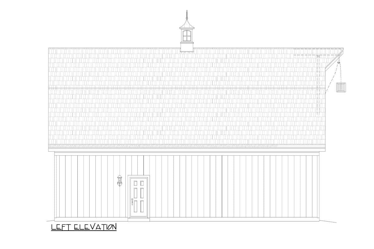 Plan 680360VR: 2-Car Barn-Style Garage with Loft and Workshop - 1243 Sq Ft - Image #5 - Country