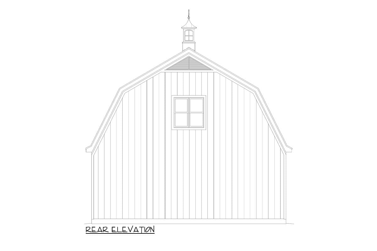 Plan 680360VR: 2-Car Barn-Style Garage with Loft and Workshop - 1243 Sq Ft - Image #6 - Country