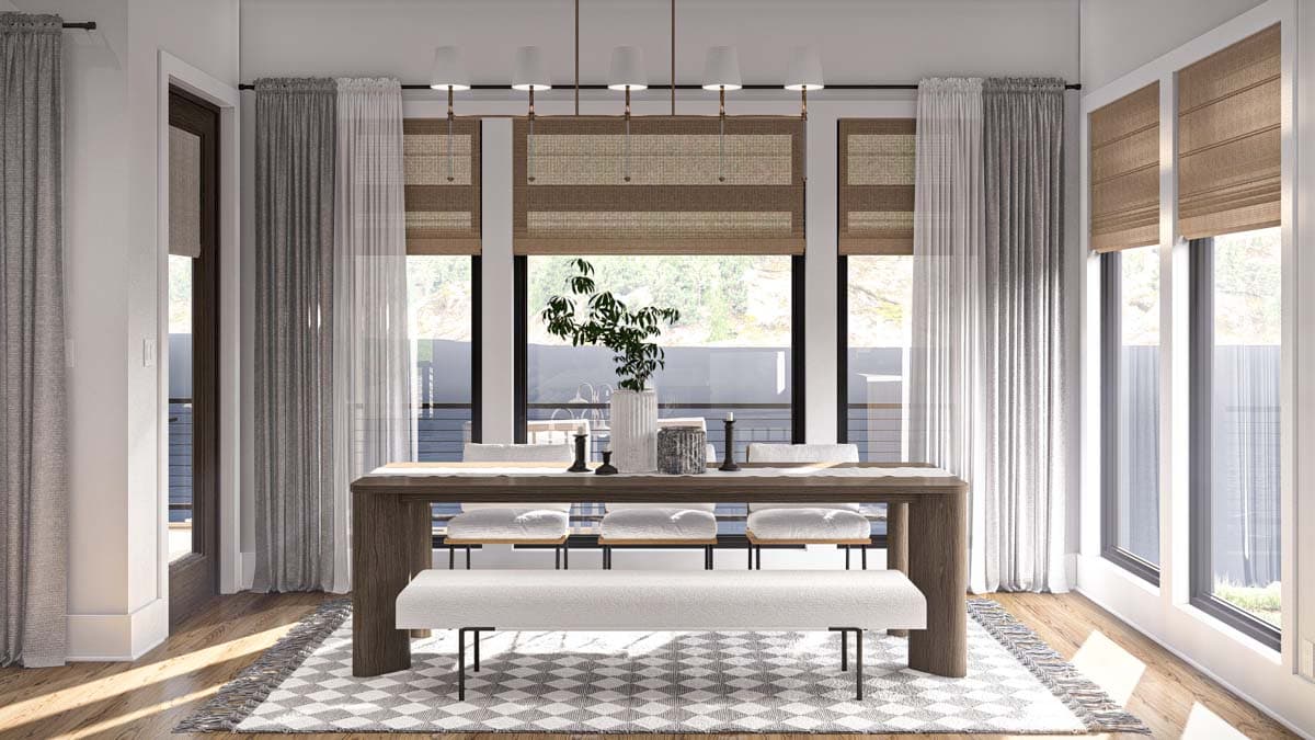 Plan 623376DJ: 2-Bed Lake House Plan with Clustered Beds and Cathedral Great Room - 2136 SQ Ft - Image #6 - Cottage, Country