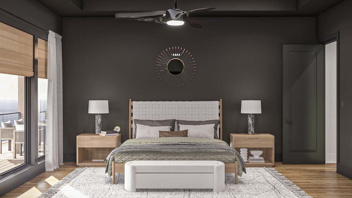 Plan 623376DJ: 2-Bed Lake House Plan with Clustered Beds and Cathedral Great Room - 2136 SQ Ft - Image #8 - Cottage, Country