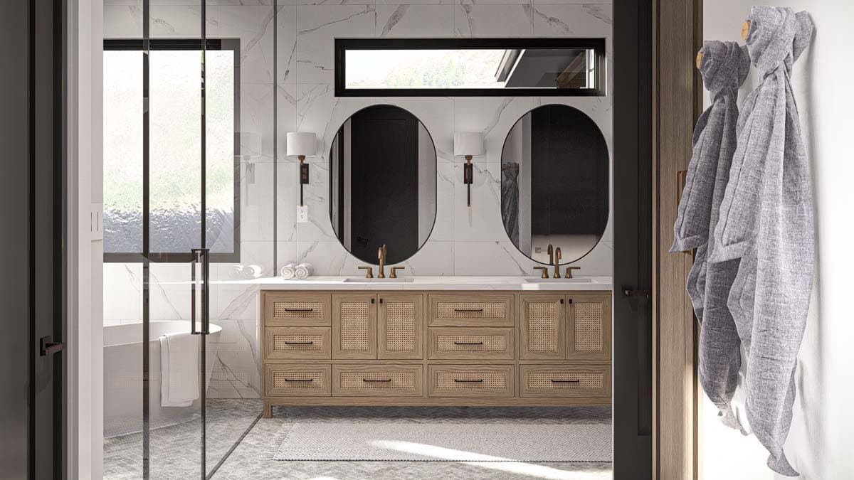 Plan 623376DJ: 2-Bed Lake House Plan with Clustered Beds and Cathedral Great Room - 2136 SQ Ft - Image #10 - Cottage, Country