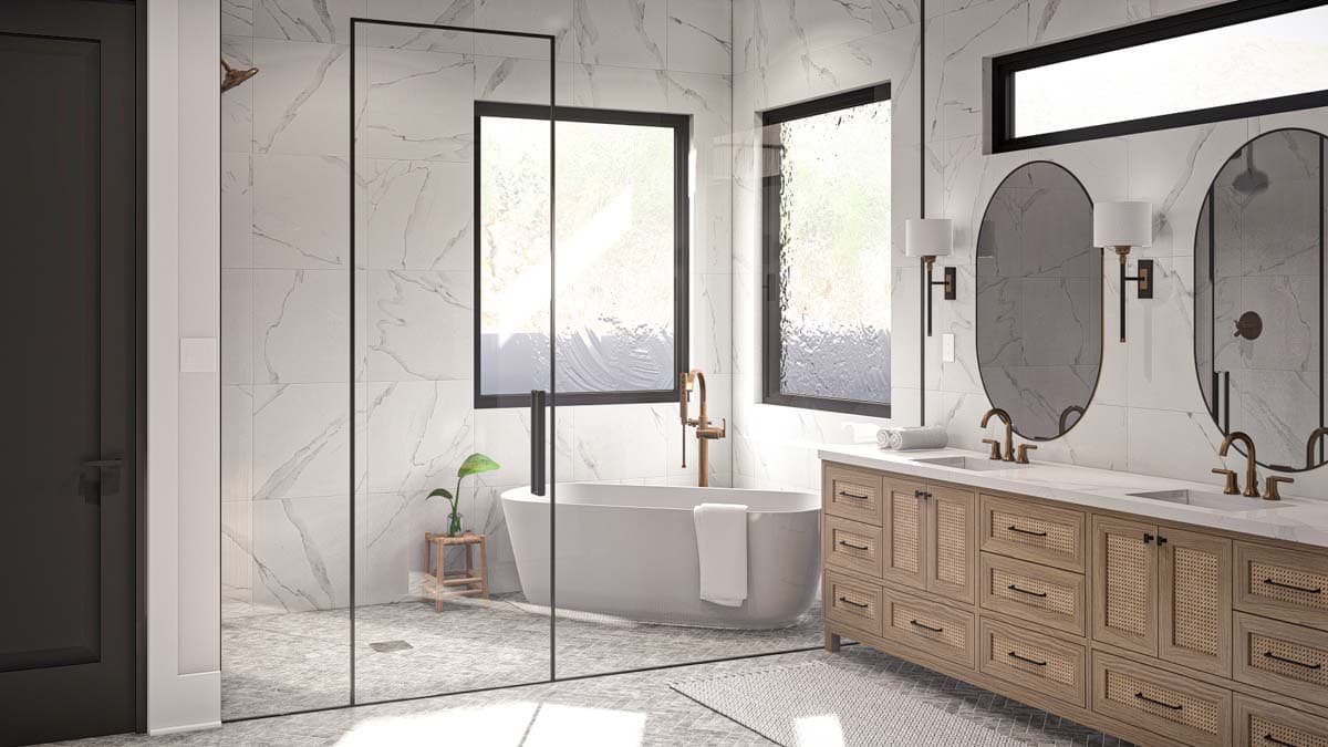 Plan 623376DJ: 2-Bed Lake House Plan with Clustered Beds and Cathedral Great Room - 2136 SQ Ft - Image #11 - Cottage, Country