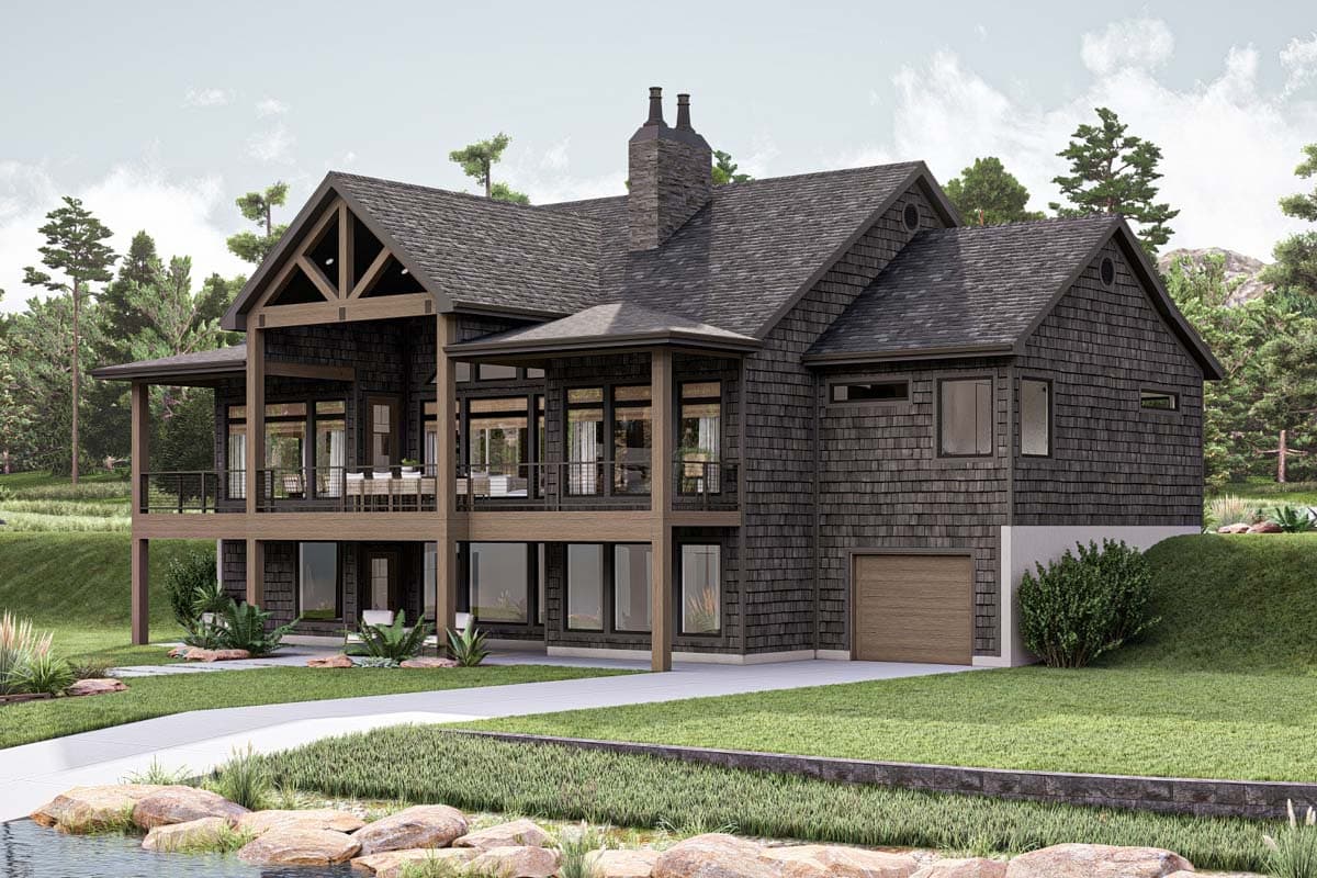 Plan 623376DJ: 2-Bed Lake House Plan with Clustered Beds and Cathedral Great Room - 2136 SQ Ft - Image #16 - Cottage, Country
