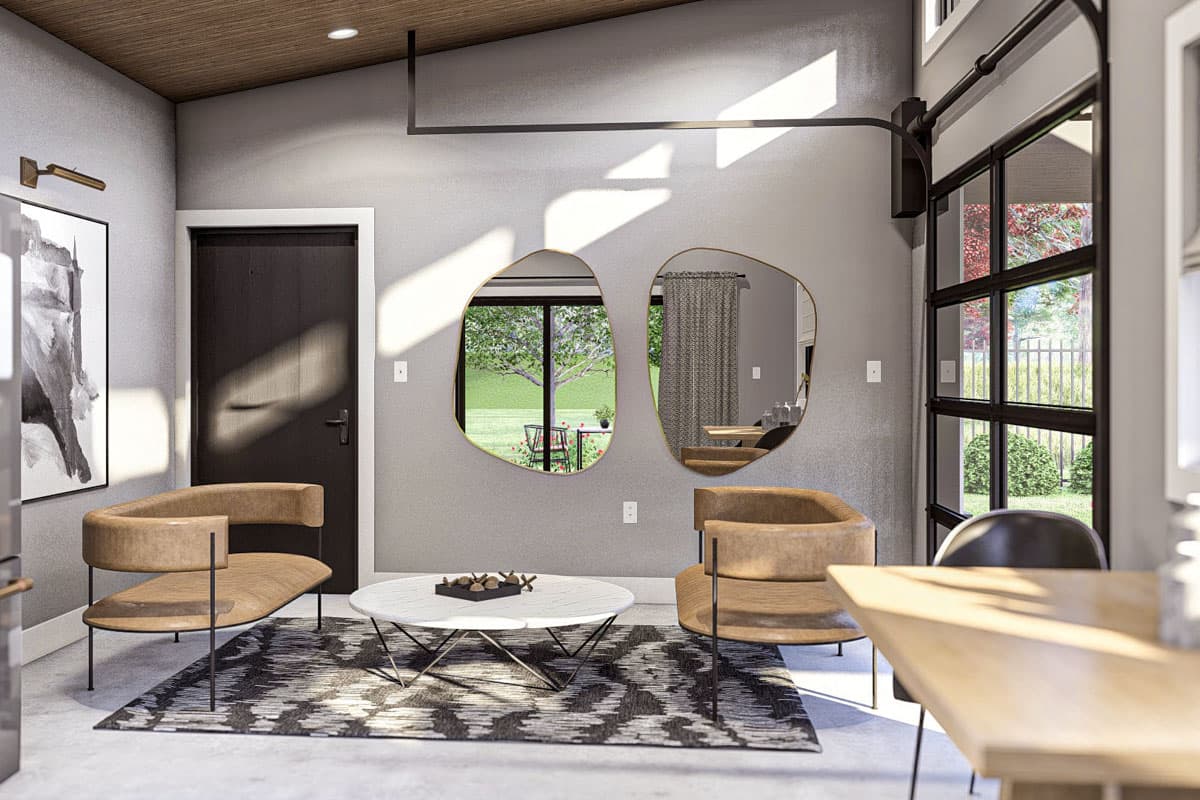 Plan 623377DJ: Contemporary Pool House with Outdoor Kitchen - 280 Sq Ft  - Image #8 - Contemporary, Modern