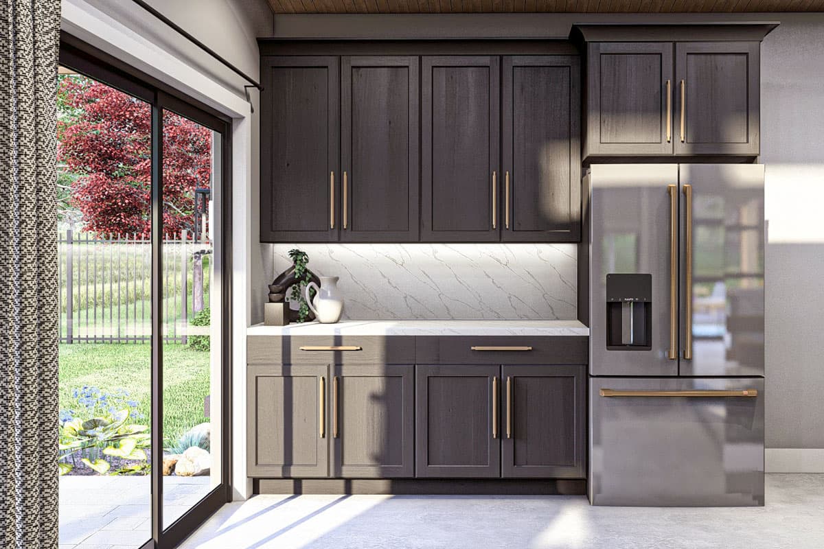 Plan 623377DJ: Contemporary Pool House with Outdoor Kitchen - 280 Sq Ft  - Image #11 - Contemporary, Modern