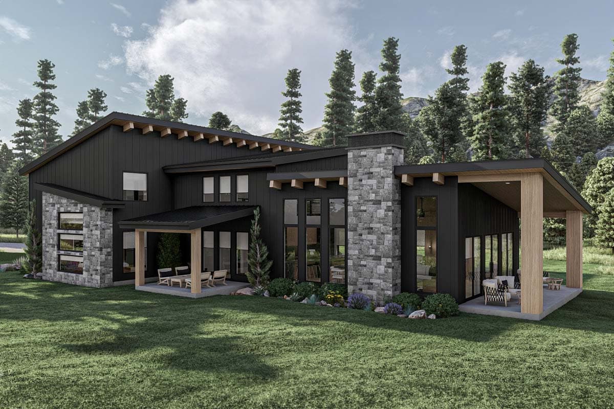 Plan 623378DJ: Two Story Modern Mountain Home Plan with Two Kitchen Islands and 4 Beds - 3294 Sq Ft - Image #15 - Modern, Mountain