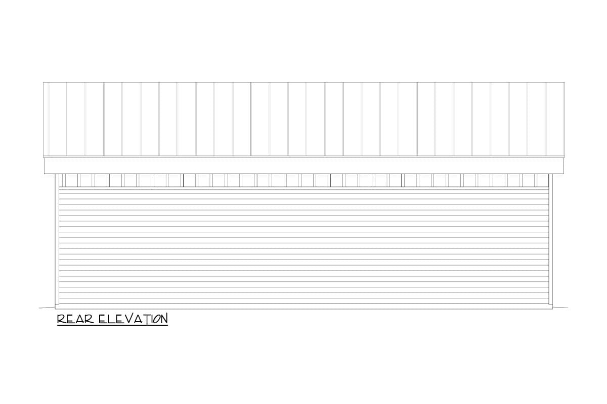 Plan 680363VR: Detached Garage with RV Bay - 1750 Sq Ft - Image #4 - Contemporary, Modern
