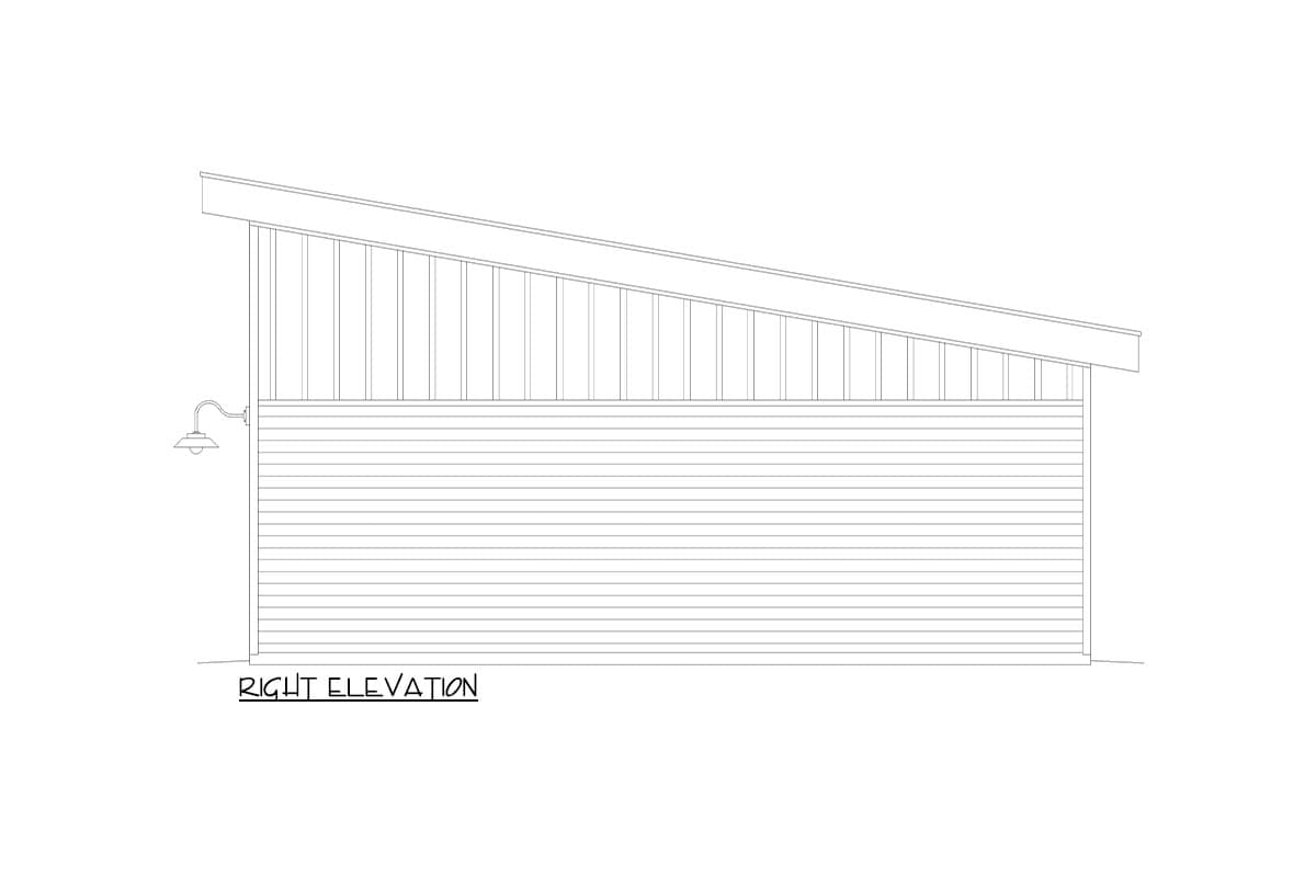 Plan 680363VR: Detached Garage with RV Bay - 1750 Sq Ft - Image #5 - Contemporary, Modern