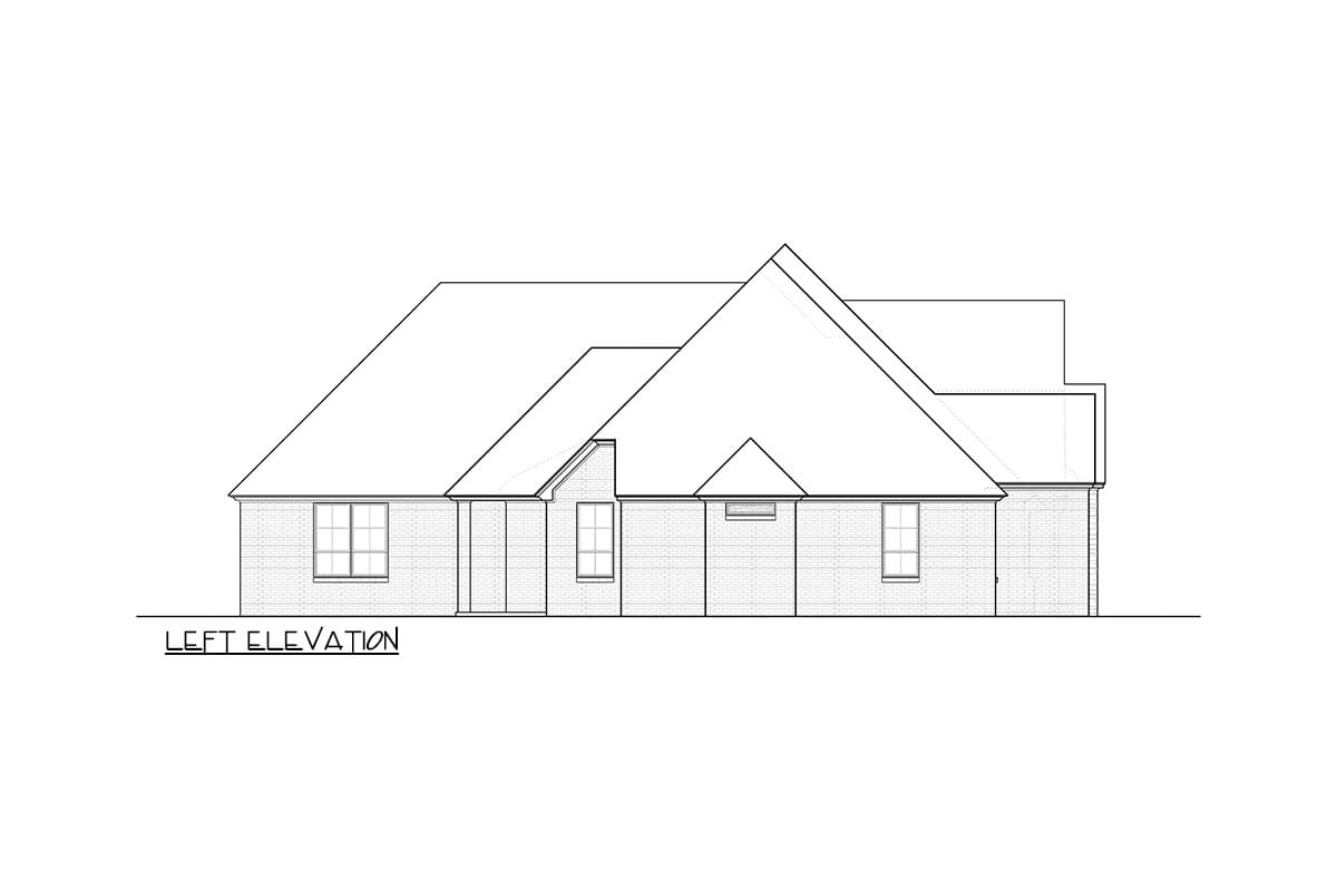 Plan 48623FM: 3-Bed Country Ranch House Plan with Home Office or Study - 2688 Sq Ft - Image #4 - Country, French Country, Ranch